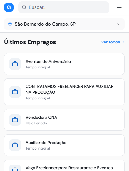 Vagas de emprego locais