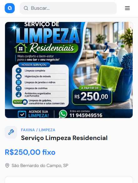 Página completa do anúncio